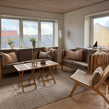 Yellow Beach House With Sauna And View Over Lokken